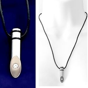 Diamond Bullet Pendant Necklace!